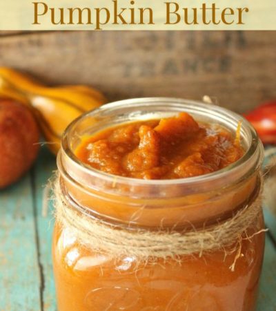 Spiced Pumpkin Butter- Enjoy your favorite fall spices in this homemade pumpkin butter. It is a perfect topping for ice cream or slathered over pancakes.