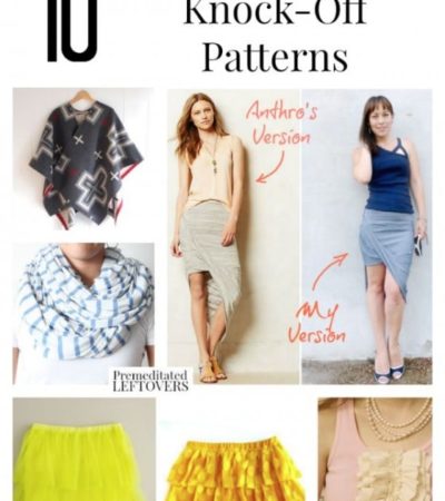 10 Awesome Free Knock Off Patterns- If you like wearing name brand styles but don't like the high price tags, then try using these great knock off patterns.