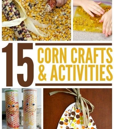 15 Corn Crafts and Activities for Kids- You can teach kids everything from art to agriculture with these cool corn activities. Each one is fun and frugal!