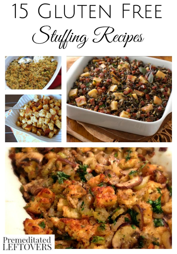 15 Gluten-Free Stuffing Recipes- Whether you like traditional stuffing or classic cornbread dressing, there is a gluten-free recipe here for any preference.