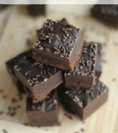 2 Ingredient Chocolate Fudge Recipe- With just 2 ingredients, this fudge recipe is so simple to make. It has double the chocolate flavor with half the work!