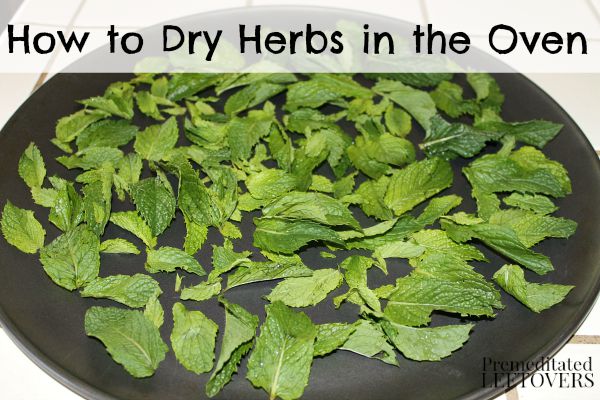 How to Dry Herbs in the Oven