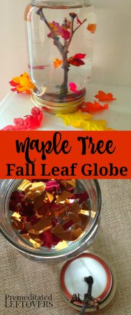 Maple Tree Fall Leaf Snow Globe Craft for Kids