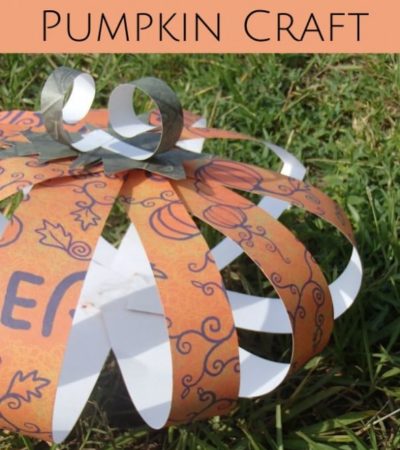 Scrapbook Paper Pumpkin Craft- This easy craft is a great way to decorate for a fall get together. Perfection is not necessary and every pumpkin is unique!