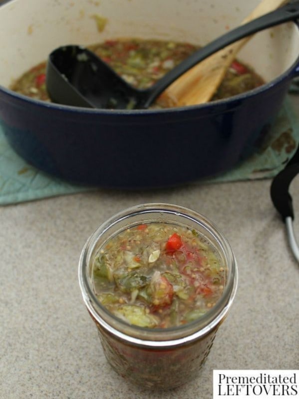 Sweet Pickle Relish Canning Recipe fill jars