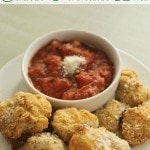 Chicken Parmesan Bites- These homemade chicken nuggets are a cinch to make. A Parmesan cheese and Italian breadcrumb coating gives them the perfect crunch!