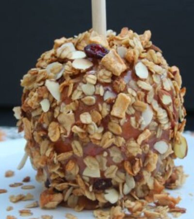 Granola Coated Caramel Apple