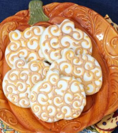 Iced Pumpkin Sugar Cookies