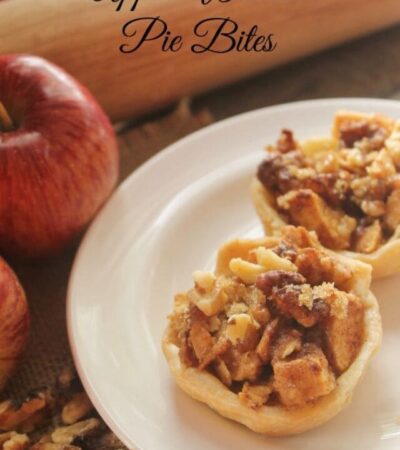 Mini Apple Pie Bites- These individual treats are a delicious way to enjoy apples this fall. Serve them as a dessert or toss one in your child's lunchbox.