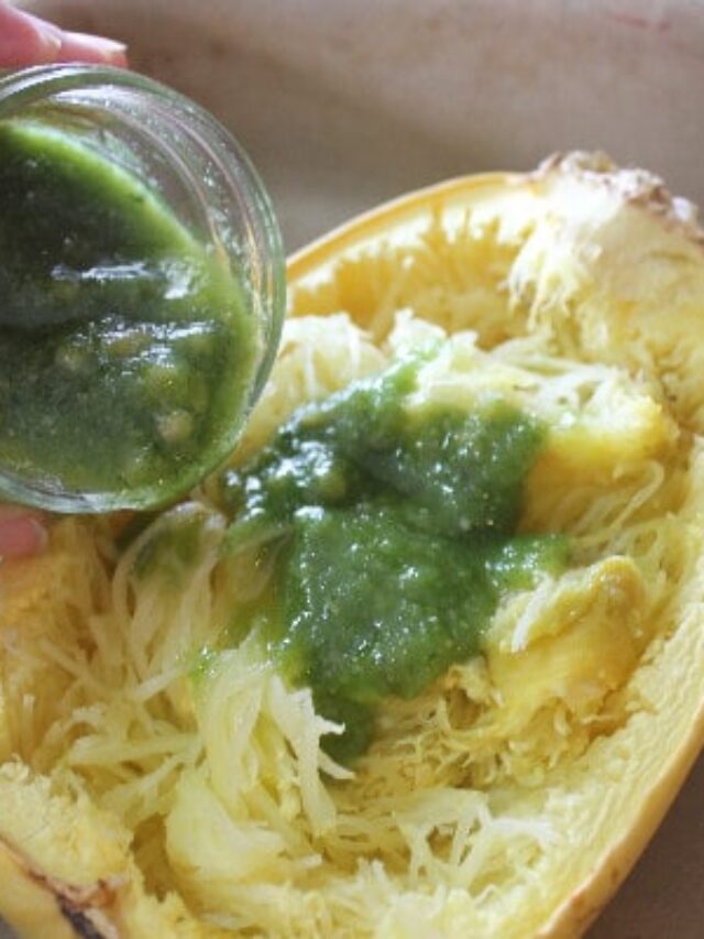 Garlic Pesto Spaghetti Squash Story