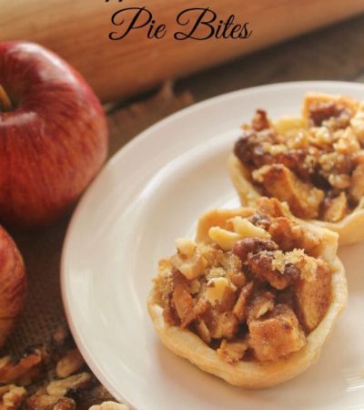 Mini Apple Pie Bites- These individual treats are a delicious way to enjoy apples this fall. Serve them as a dessert or toss one in your child's lunchbox.