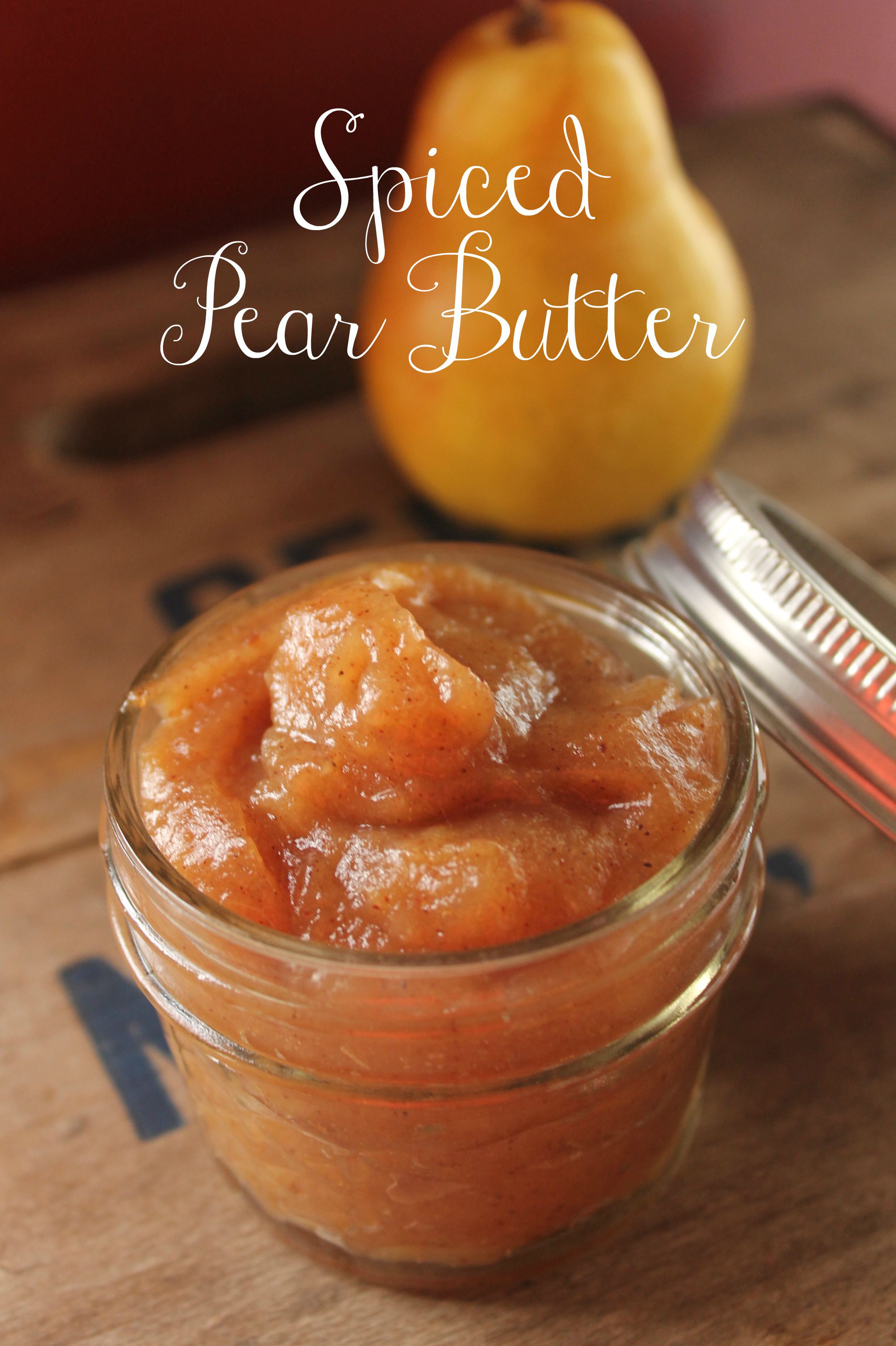 Homemade Spiced Pear Butter Recipe - In less than an hour you can make delicious homemade pear butter. Serve it over pancakes, toast, or even ice cream.