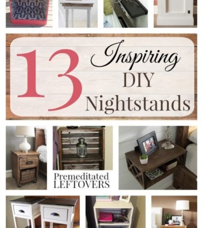 Inspiring DIY Nightstands- Build your own nightstands from wood crates or by repurposing old furniture. You can get some great ideas with these tutorials.