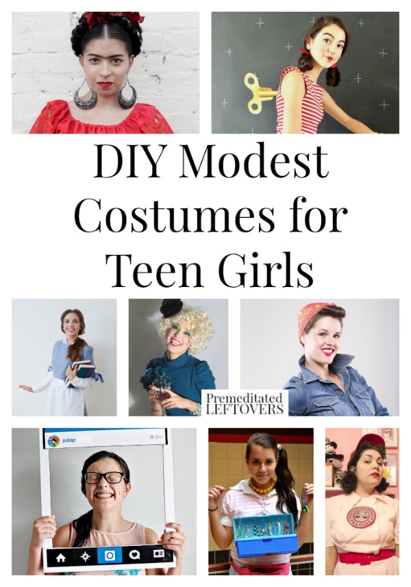 8 DIY Modest Costumes for Teen Girls- Are you looking for a fun yet modest costume for a teen girl this Halloween? These 8 DIY costumes are quite creative!