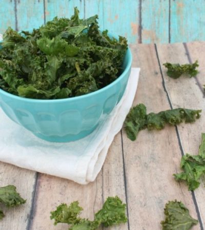 Crispy Kale Chips- These baked kale chips are incredibly easy to make. Enjoy them plain or with your favorite seasonings for a healthy and guilt-free snack.