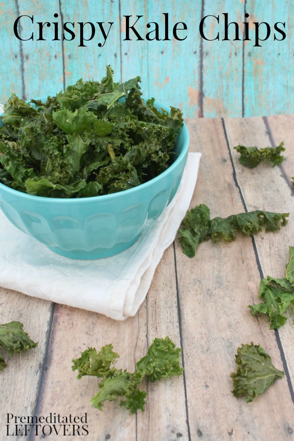 Crispy Kale Chips- These baked kale chips are incredibly easy to make. Enjoy them plain or with your favorite seasonings for a healthy and guilt-free snack. 
