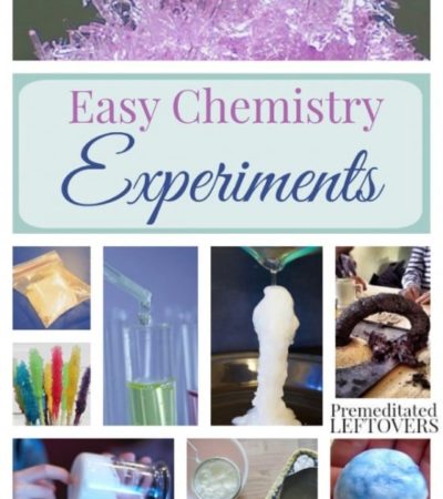 Easy Chemistry Experiments for Kids including how to teach about acids and bases, making slime, making bouncy balls and science experiments for older kids.