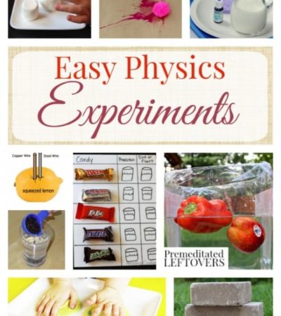 Easy Physics Experiments for Kids- These experiments make learning about physics a great deal of fun. They can be used to teach students of all ages, too!