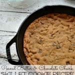 Skillet Peanut Butter Chocolate Chunk Cookie Recipe