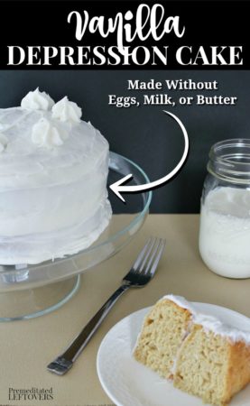 Vanilla crazy cake recipe is also called depression cake