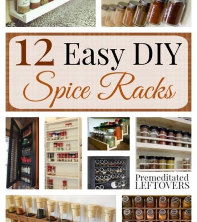Easy DIY Spice Racks- Here are 12 homemade spice racks that will help you get your kitchen organized. These spice racks are inexpensive and easy to make.