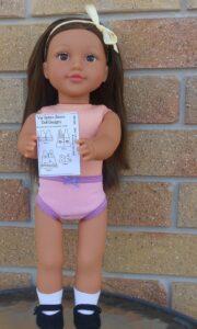 doll wearing hand sewn under garments