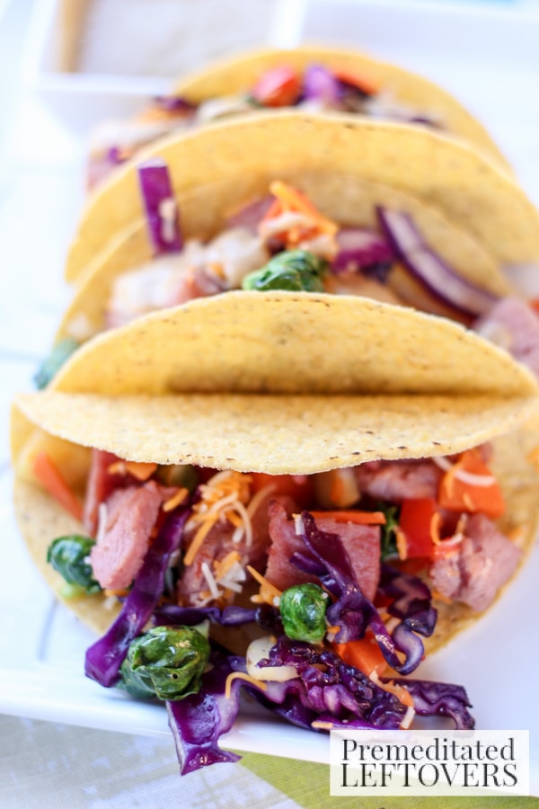 Leftover Ham Tacos with Root Vegetables