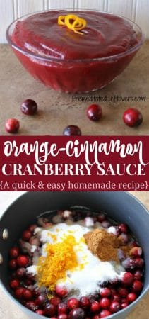 Orange cranberry sauce recipe with cinnamon