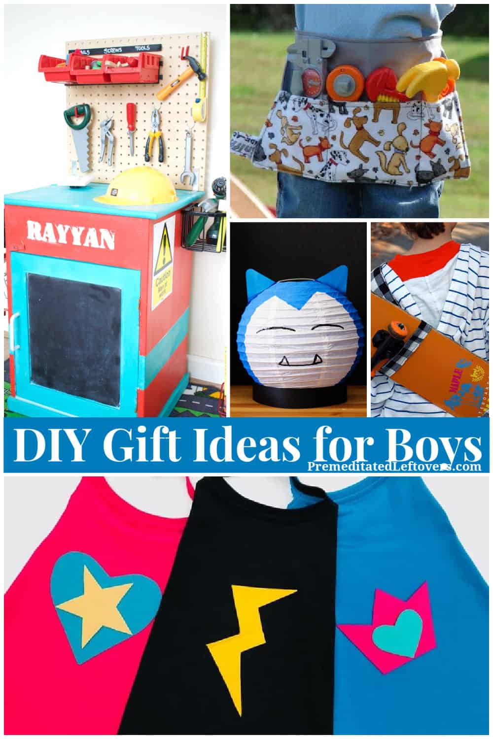 DIY gift ideas for little boys with directions.