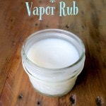 Homemade Vapor Rub- This DIY vapor rub is all natural and petroleum free. Use it on adults and kids alike when the sniffles set in this cold and flu season.