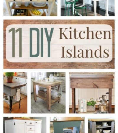 DIY Kitchen Islands- Kitchen islands are great way to increase storage and prep space in your kitchen. These 11 DIY tutorials are affordable and easy.