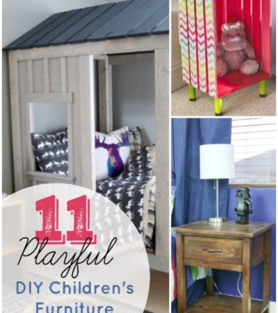 11 DIY Kid's Furniture Projects- Here are 11 kid's furniture pieces you can build yourself. They are inexpensive and include easy to follow tutorials.