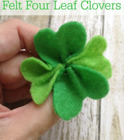 Hand-Stitched Felt Four Leaf Clovers- Four leaf clovers may be hard to find, but you can easily craft your own with green felt and basic hand stitching.
