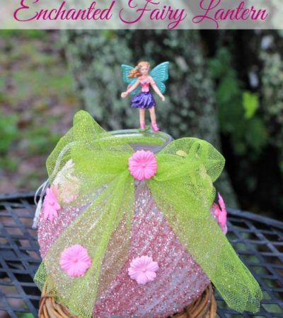 Upcycled Globe Light Enchanted Fairy Lantern- Turn glass light globes into whimsical fairy lanterns. They make cute centerpieces and nightlights as well!
