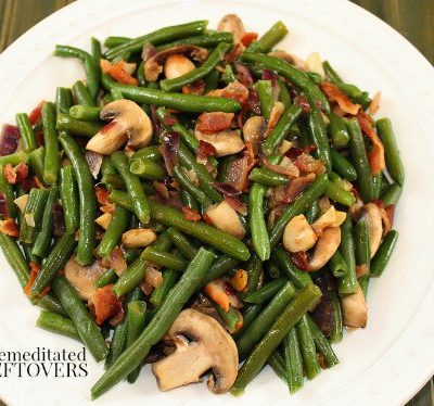 green bean recipe with mushrooms and bacon