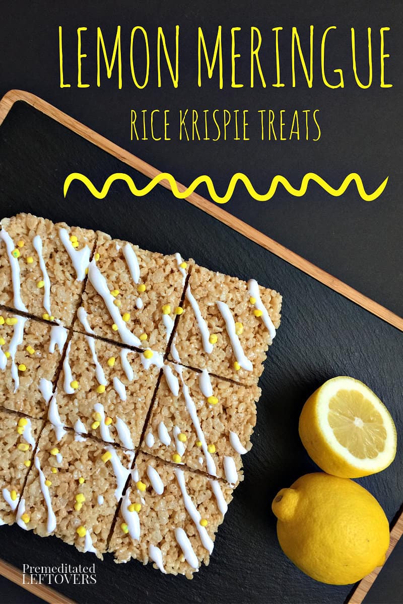lemon meringue rice krispie treats recipe