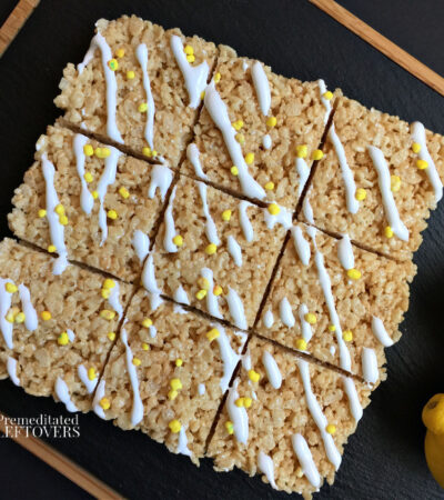 lemon rice krispie treats recipe - a no-bake dessert
