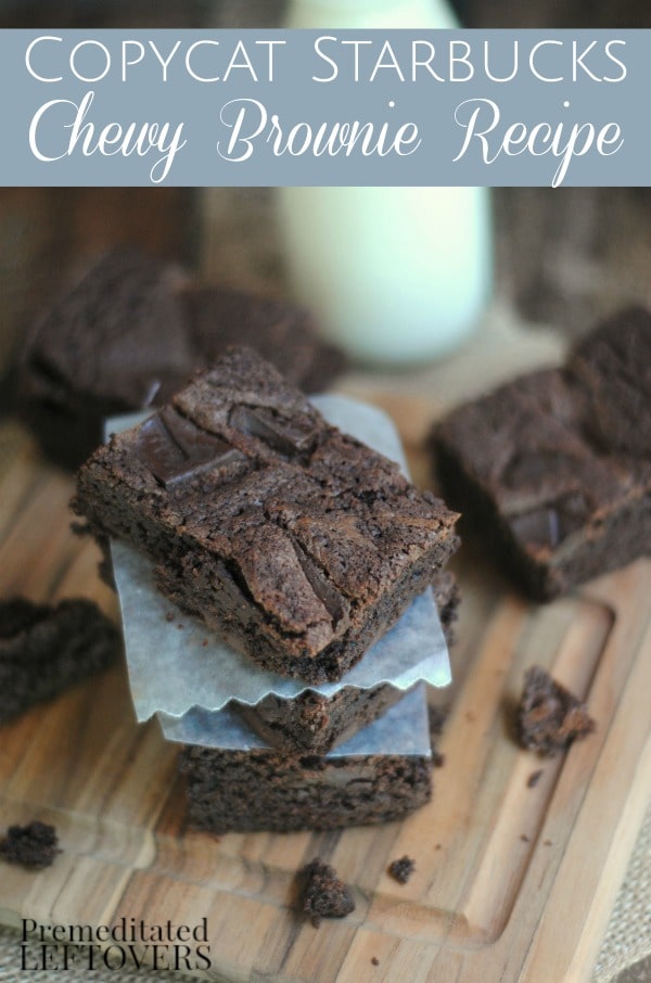 Copycat Starbucks Chewy Brownie Recipe- Are you in love with the chewy brownies from Starbucks? This copycat recipe is just as enjoyable as the real thing.