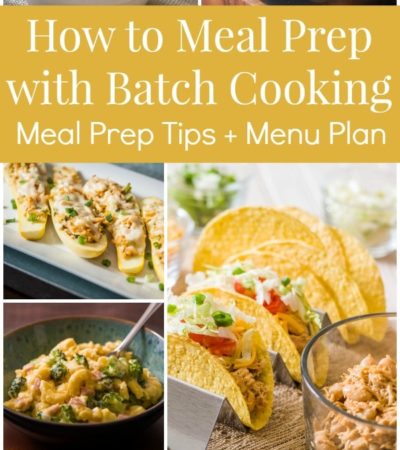 How to Meal Prep with Batch Cooking - 1 hour weekly meal prep session + menu plan