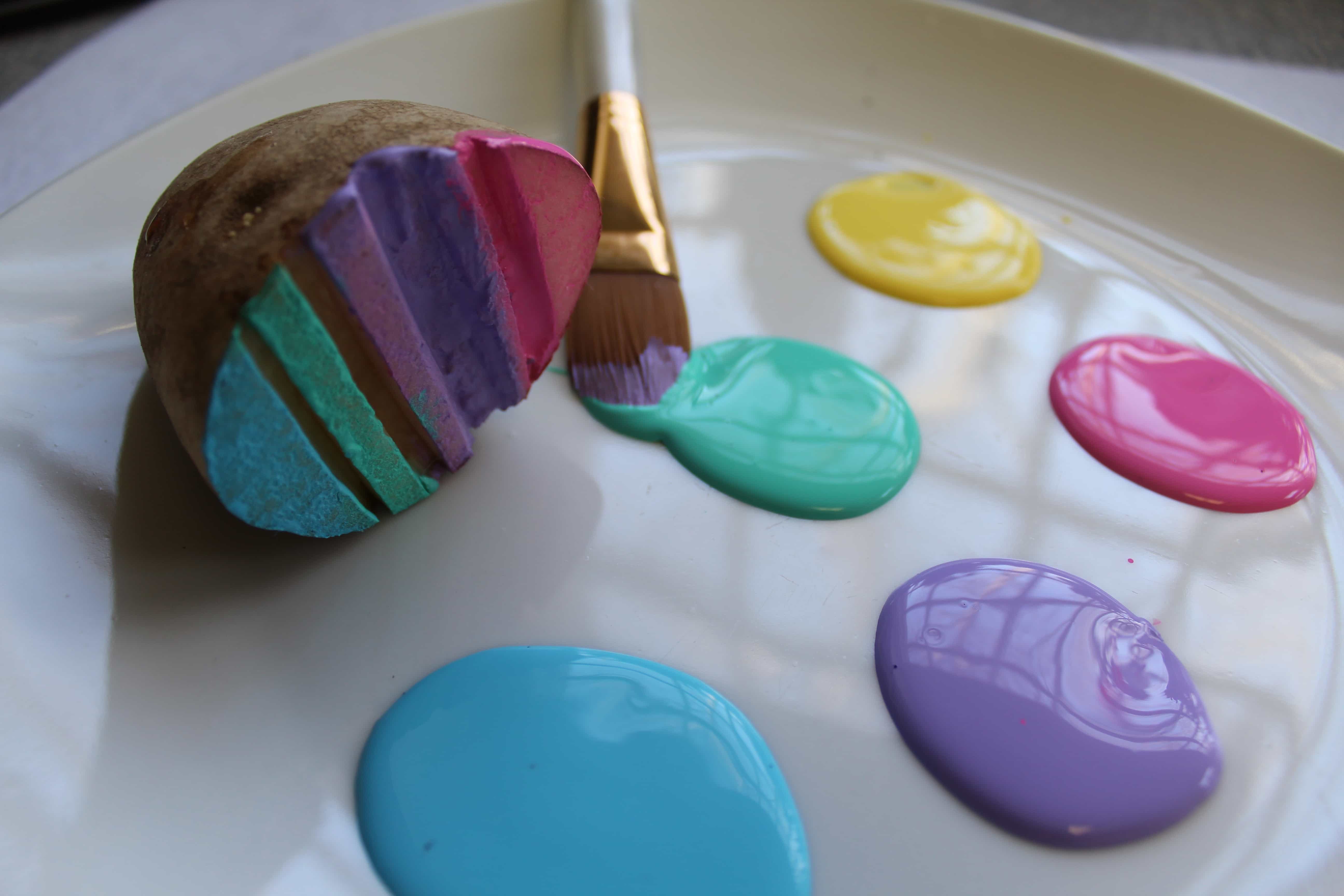 Handmade Easter Egg Stamps for Kids