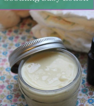 Soothing Homemade Baby Lotion- This DIY baby lotion is a gentle and natural alternative to store-bought bath products. It's also quite inexpensive to make.