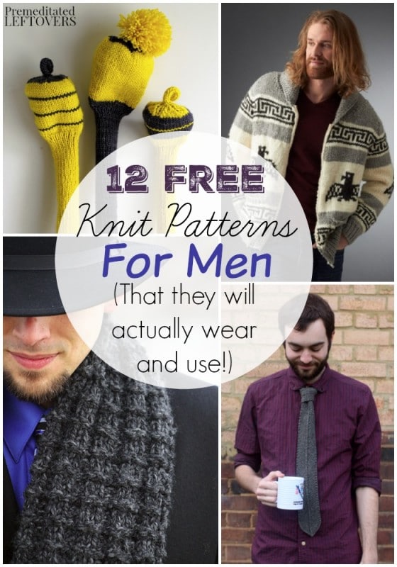 12 Free Knitting Patterns for Men