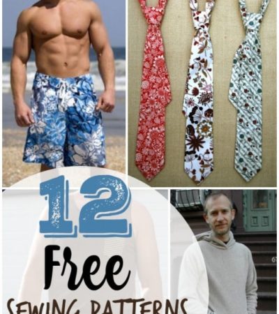 12 Free Sewing Patterns for Men- Looking for sewing patterns for men? Here are some great free sewing patterns that include men's clothing and accessories.