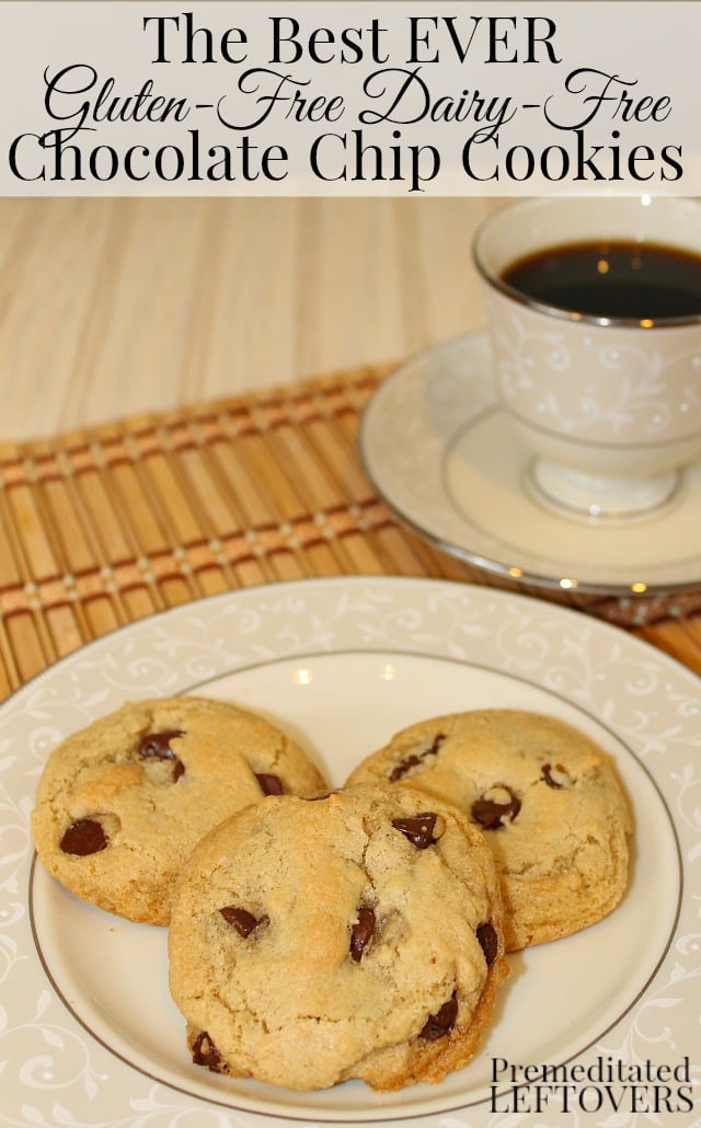 This gluten-free dairy-free chocolate chip cookies recipe looks and tastes like a chocolate chip cookie should! It is raised, soft, chewy, and delicious! Seriously the best gluten-free dairy-free chocolate chip cookie EVER!