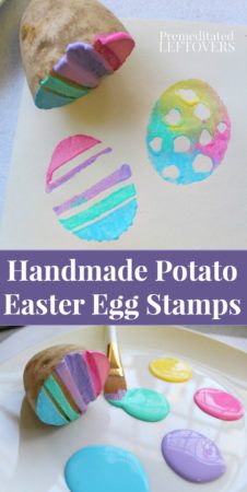Handmade Potato Easter Egg Stamps Tutorial - A fun Easter activity for kids