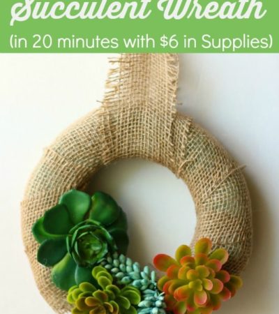 How to make a faux succulent wreath