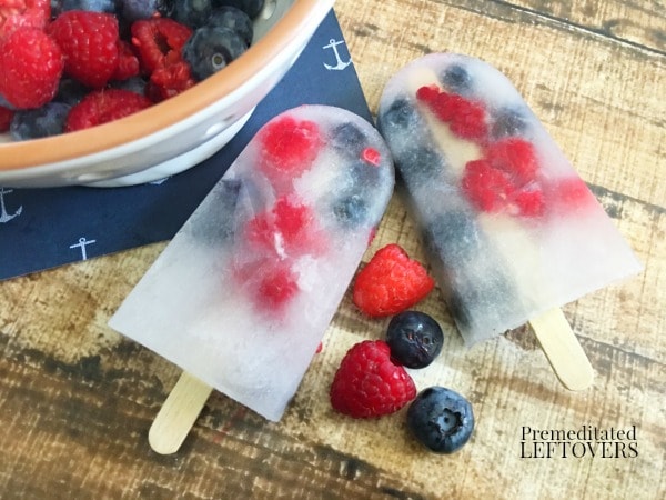 Berry Popsicles Recipe with fresh berries