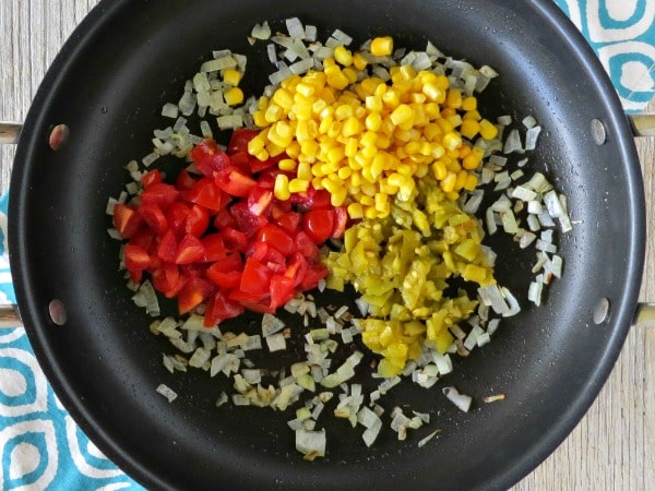Mexican Fried Rice - Saute the vegetables