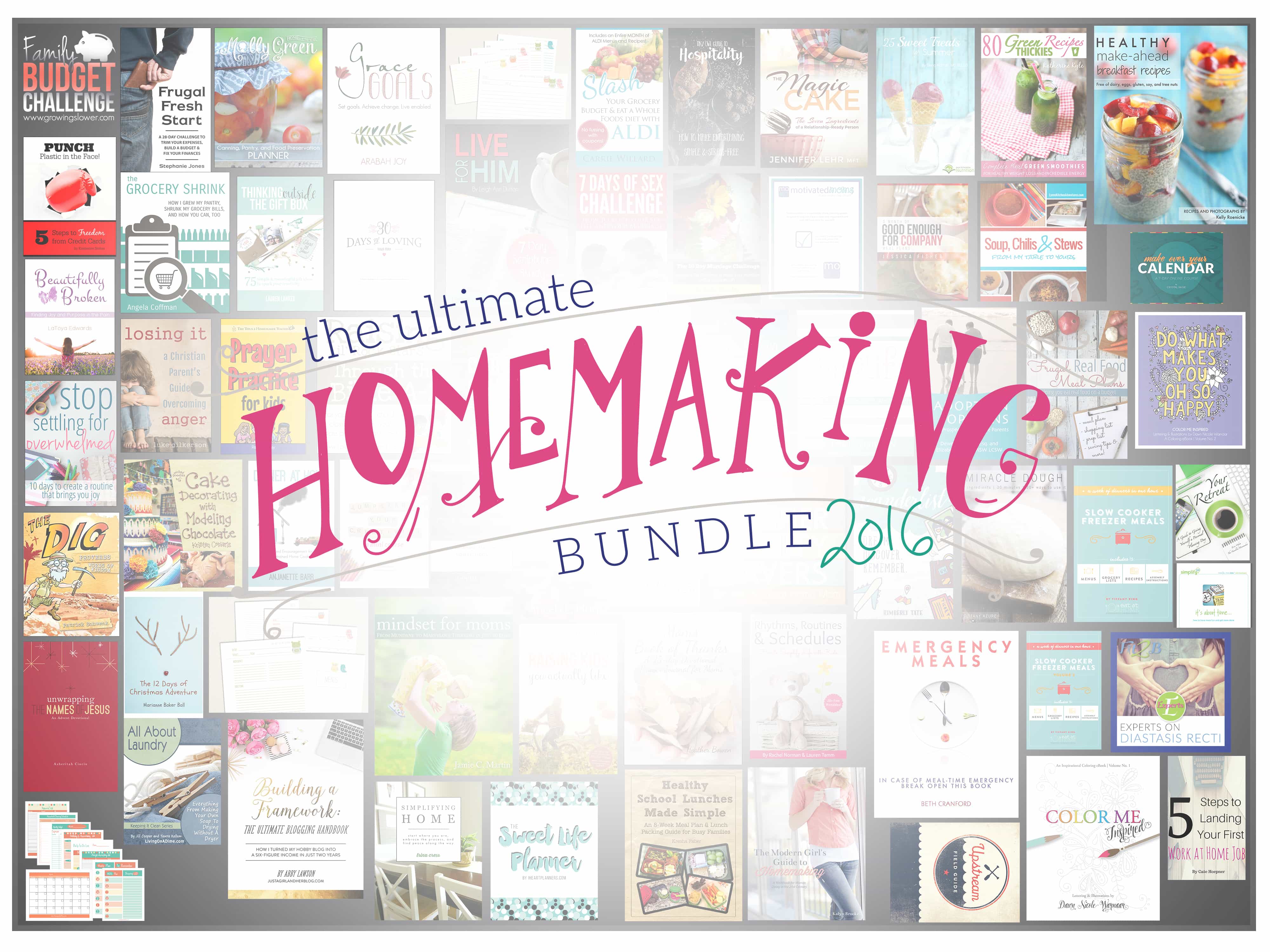 The Ultimate Homemaking Bundle was created to give you a lots of high-quality resources to take some of the stress out of homemaking and mothering.