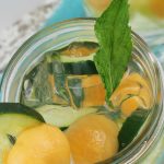 Cantaloupe and Cucumber Fruit Infused Water- Infusing fruit is a natural and easy way to flavor your water. This recipe uses fresh cantaloupe and cucumber.